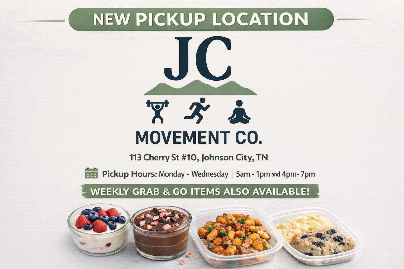 New SmashMeals pickup location at JC Movement Co in Johnson City TN