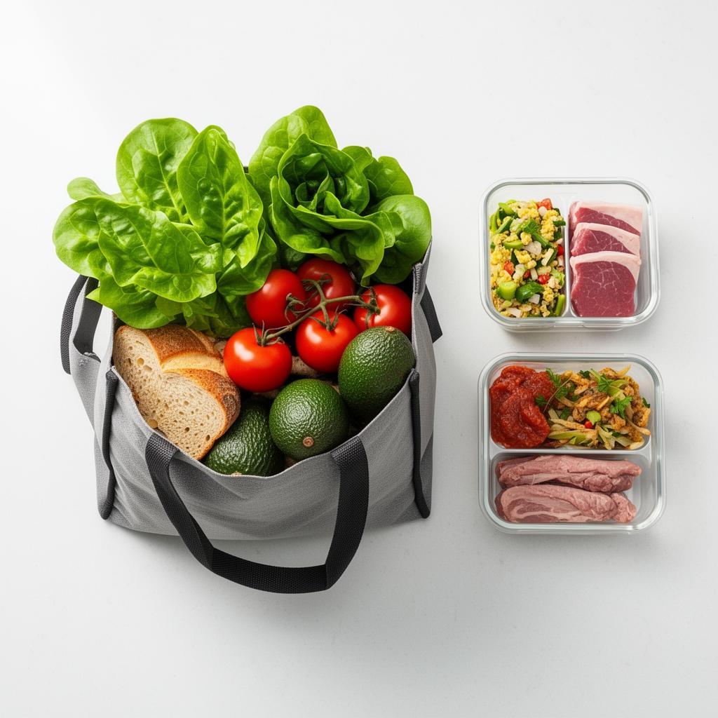 Prepared SmashMeals dishes arranged for convenient lunches and dinners